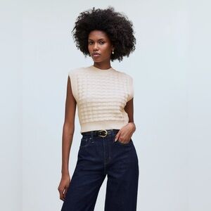 Checkered sweater tank